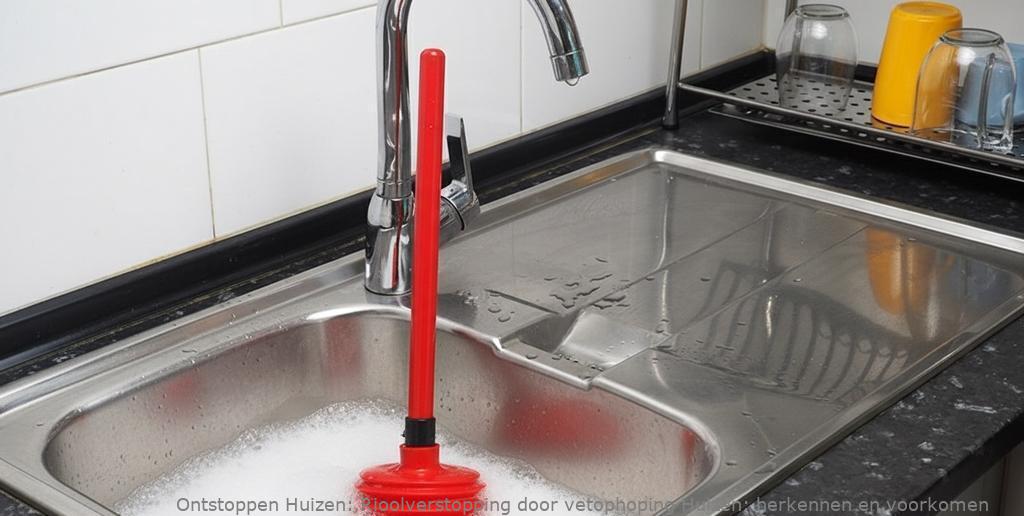 Rioolverstopping door vetophoping Huizen: herkennen en voorkomen