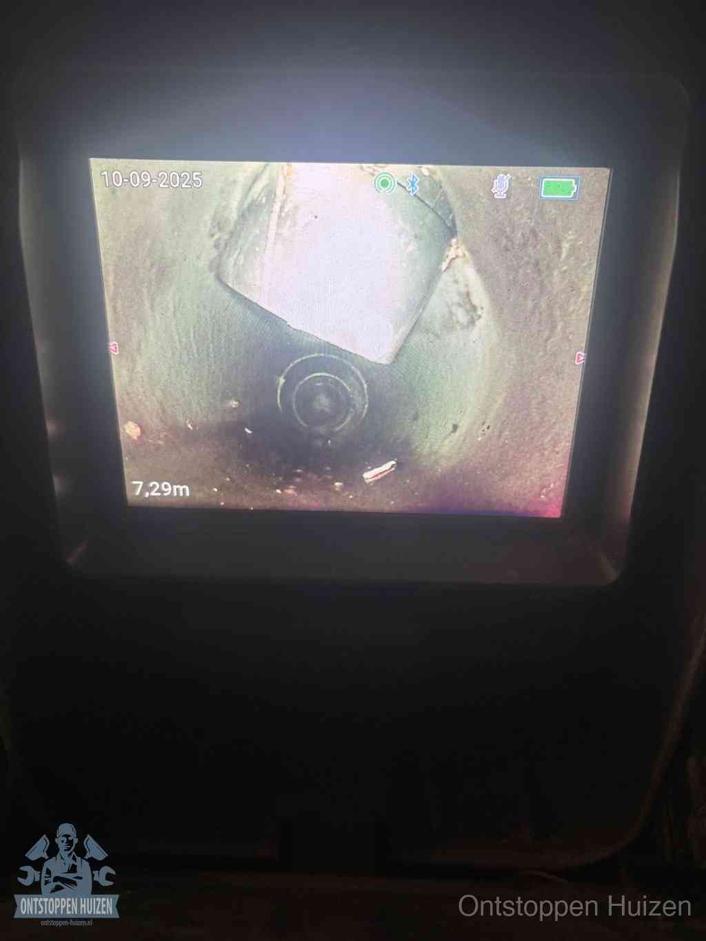 Rioolverzakking camerabeeld in Huizen